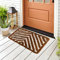 Roseley Wire & Coir Door Mat 40 x 60cm Heavy-Duty Boot Scraper 100% Natural Doormat Entrance Rug Indoor Outdoor (Patttern02)