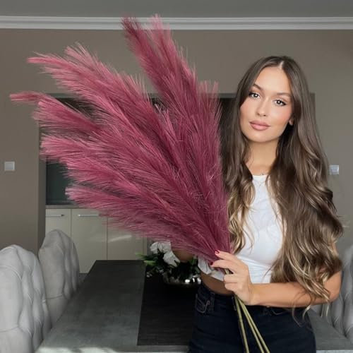 Faux Pampas Grass 2 (Fuchsia PINK)