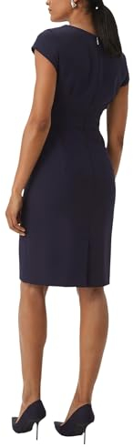 comma Damen 2141291 Kleid Klassisch, blau_5976, 42