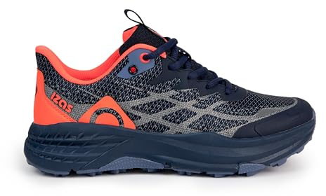 Izas Eagle W Zapatilla de Trail Running de Mujer para Terrenos en Trekking y Senderismo. Exterior de Malla Técnica. Lengüeta Reforzada y Trabilla del Talón Extendida. Gran Adherencia