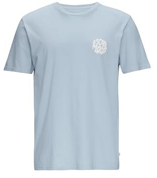 QS Herren 2146165 T-Shirt Mit Brust-u. Rückenprint, 53d0, XL EU