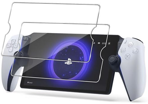 GEEMEE für Sony PS5 Playstation Portal für Panzerglas Schutzfolie, 2 Stück 9H Filmhärte Gehärtetem Schutzglas Hohe Empfindlichkeit Displayschutzfolie