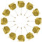 sourcing map 12 Stück Bräutigam Anstecksträuße Rosen Anstecknadeln für Herren Hochzeit Zeremonie Jubiläum Formelles Abendessen Party Gold