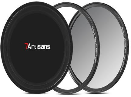 7artisans Filtre Nanomagnétique Filtre UV Réducteur de Lumière Filtre ND/Filtre Polarisant CPL/Filtre Dégradé GND/Filtre Antibrouillard Noir 1/4 pour Photographie de Portrait(77mm GND0.9)