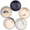 Fignner Sushi Sauce Dishes Set of 5, Japanese Retro Porcelain Soy Side Dish Bowl Seasoning Dishes Soy Dipping Sauce Dishes