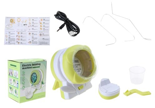 Electric Bead Spinner Set Clay Bead Spinner Auto Bead Spinner Beading Bowl Spinner Battery Operated For Jewelry Making Electric Bead Spinner Set With Needle For Bracelet Clay Bead Spinner Machine