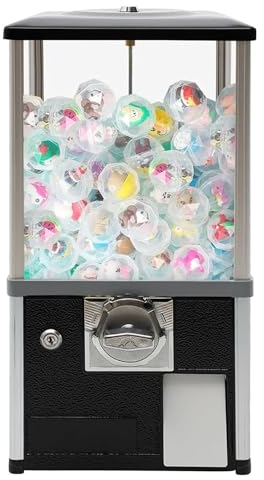 PASPRT Máquina expendedora Comercial con cerraduras, máquina casera de chicles de Caramelo, máquina dispensadora de Caramelos, máquina de chicles (Black)