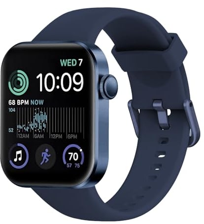 Smartwatch Uomo Donna, 1.85 Orologio Smartwatch con Effettua/Risposta Chiamate, 140 Sportive Smart Watch con Contapassi/Sonno/Cardiofrequenzimetro/SpO2, Impermeabil IP68 Smartband per Android iOS