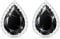 Linawe Ohrstecker Schwarz Damen, Ohrhänger Silber Ohrring Stecker, Schmuck Set, Modeschmuck Ohrringe Diamonds Diamanten Goldschmuck Hypoallergene Nickelfreie