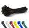 100 Pack of 150mm x 7.6mm Releasable Cable Ties Black Heavy Duty Reusable Strong Nylon Zip Tie
