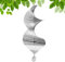 DSDGVDFBV Silber, Windspiel Edelstahl Wind Spinner, Windspiel Reflektierende Windspirale Vogelschreck Metall 3D Windspirale Vogelabwehr Kinetische Für Heimdekoration