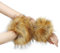 sy soul young Damen Kunstpelz Handgelenk Manschetten Winter Fuchs Pelz Armbänder Fluffy Pelz Manschette Pulswärmer Armwärmer Zubehör(Natur)