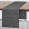Myir JUN Tischläufer, Tischläufer Modern Tischläufer Abwaschbar Tischläufer Outdoor Wärmeisoliertes PVC für Häuser Restaurants Hotels 40 x 140 cm (Grau Schwarz)