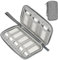 BESPOTCL USB Tasche, Aufbewahrungstasche für USB Sticks Electronic Accessories Storage Bag für Sticks Organizer mit 11 Steckplätze kompatibel mit SanDisk, SamData, SD Card, Kabel, Grey