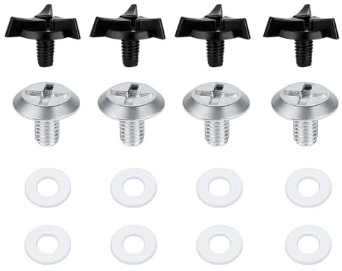 VOBOR Motorradhelm Visierschrauben Helmschrauben, 8 PCS Motorradhelmzubehör Helmreparaturset Helmvisier Ersatzset Helmbefestigungsschrauben Helmvisierclips Schrauben (Schwarz, Silber)