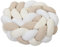 babybay Baby Kuschelschlange Waffelpiqué (Made in EU) - Kuschelschnecke in vielen Farben und Größen, Nackenrolle, Kopfschutz für Wickeltisch (weiß/Ivory/Sand, 180cm)