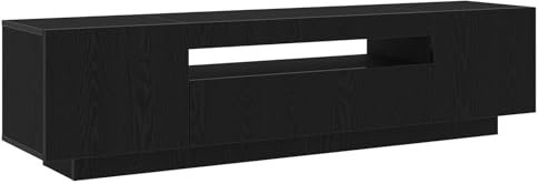 vidaXL Black Oak TV Cabinet/Media Console 160cm