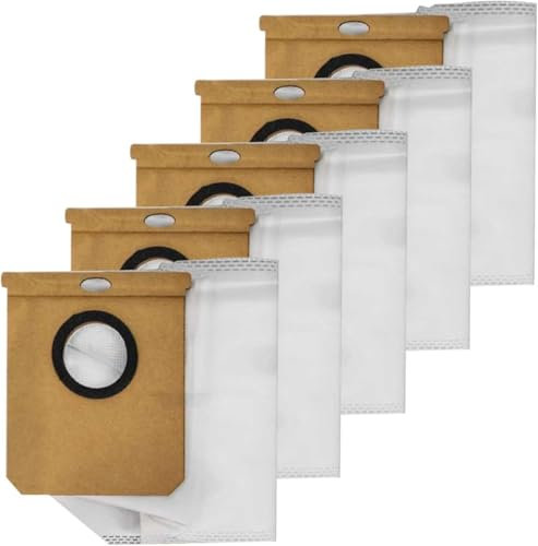 YUETTYY Confezione da 5 sacchetti di ricambio per aspirapolvere Cecotec Conga 14090, accessori per robot aspirapolvere, grande capacità, filtraggio efficiente, sacchetti filtro in tessuto non tessuto