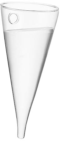Glas Hängevase Kegel Klar 20,5x9x9cm für Wand Blumen