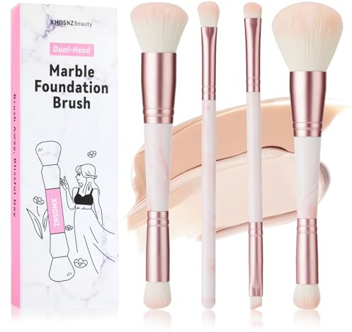 Doppelendiger Make-up-Pinsel, 2-in-1, für die Schaffung eines wunderschönen, Foundation-Pinsels für flüssiges Make-up, Brochas, Para Maquillaje Patrick Ta Blush Foundation Blush (Rosa)