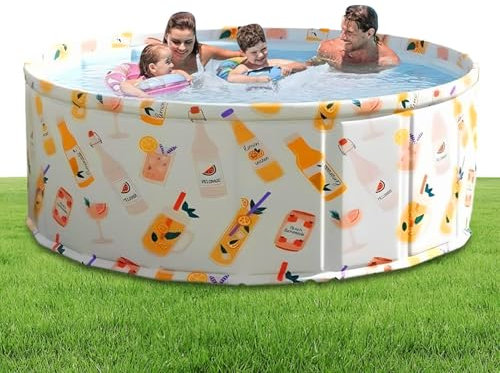 Zestivra Piscina da bagno pieghevole, non gonfiabile, alta 45 cm, portatile, per interni ed esterni, per balcone, bagno, patio, fattoria, giardino, garage