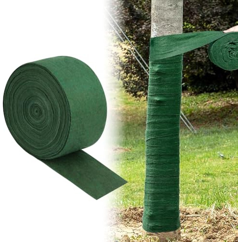 NUTKIT Baumschutzfolie, 12cmx10M Baum Winterschutz Wickelstreifen, Frostschutz ＆ Feuchtigkeit Baumschutzbandage, Baumstamm Schutzband Für Umpflanzen von Pflanzen, Warmhalten und Befeuchten-1Rollen