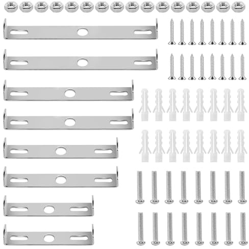 VUTYNKO 8 Stück Lampenhalterung Decke Kit, 80/90/100/110mm Deckenhalterung Lampe, Leuchten Montagehalterung mit Schraube Mutter fur Haus Büro Hängeleuchte Wand Deckenlicht Pendelleuchte