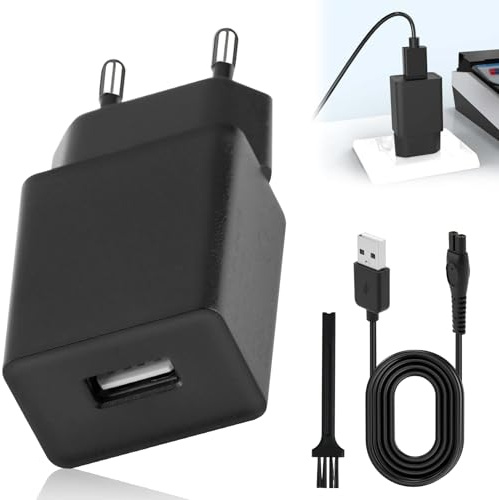 5V Chargeur Rasoir pour Philips OneBlade QP2824 QP2834 QP2734 QP2724 | pour MG5920 MG7910 MG5910 X3001 S7887 Cordon de Chargeur avec 1m Câble de Charge USB
