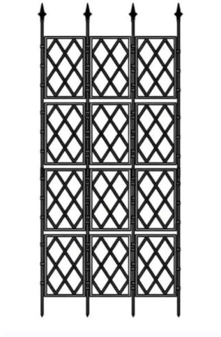 VRTYVEYBB Support vertical pour plantes en treillis avec grille en losanges, hauteur 180 cm, gain de place et facile à monter pour intérieur/extérieur