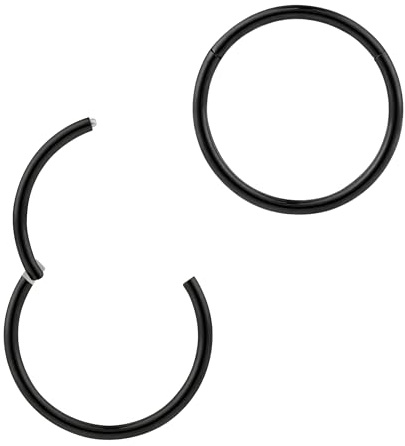 (5mm) 2 Stck Nasenring Hoop Titan Knorpelohrring Septum Clicker Ring 1,0mm Edelstahl Klappbarer Segmentring Lippenring Conch Daith Helix Rook Tragus Lobe Snug Ear Body Piercing Schmuck