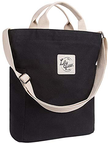 Lily queen Damen Tote Bag M, Schwarz, Medium