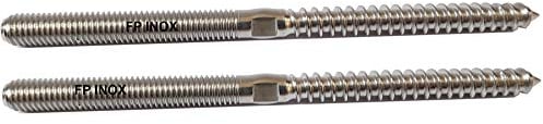 Ringe mit 2 Gewinde – Gewindestab Ø 8 mm + Gewinde aus Holz (2 Stück)