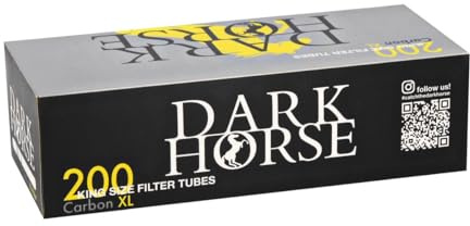 Dark Horse Carbon Extra Long Filterhülsen Zigarettenhülsen