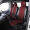 TOYOUN Coprisedile Universale per Furgone 3 Posti Ecopelle e Tessuto Stampato Coprisedile Auto 2 In 1 Coprisedile Singolo e Doppio Rosso