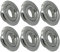 Happy Tree (6 Stück) 1,9 cm IPS Feuerregnerkopf Rosette Platte Standard Abdeckring zweiteilige Rosette Chrom