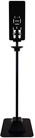 SOFT CARE Support au sol Universel, Gel Hydroalcoolique, solution Hydroalcoolique, Savon,Aluminium Noir H:120 cm