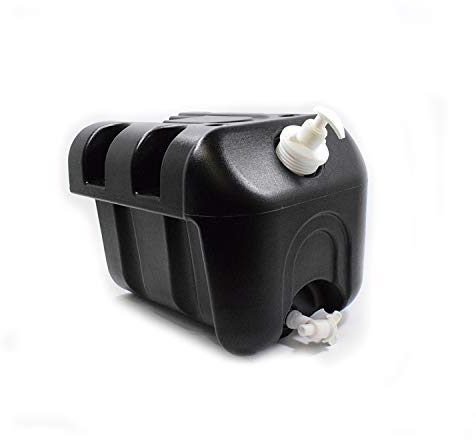 Promo Link Depósito de agua de plástico negro de 18 litros para camiones, coches, remolques, tractores y plataformas