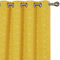 Deconovo Vorhänge für Wohnzimmer Kälteschutz Thermogardine Hitzeschutz, Blickdichte Gardinen mit Ösen Wärmeisolierend, Vorhang Fenster Lärmschutz, 183x117 cm(HöhexBreite), Senfgelb, 2er Set