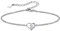 Silvora Buchstaben Armband mit Initial S Anhänger S925 Silber Armbänder Buchstaben Herz Anhänger 16cm+5cm Damen Armkette Alphabets Initialen Kettenanhänger für Mädchen