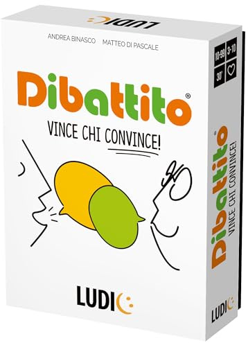 Ludic Dibattito Vince Chi Convince It27521 Gesellschaftsspiel für die Familie für 3-8 Spieler Made in Italy