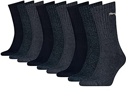 PUMA Lot de 9 paires de chaussettes de sport et de tennis Unisexe Taille 35-49, - Bleu marine 321., 39-42