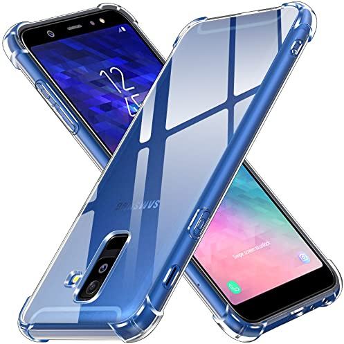 ivoler Klar Silikon Hülle für Samsung Galaxy A6 Plus 2018 / A6+ 2018 mit Stoßfest Schutzecken, Dünne Weiche Transparent Schutzhülle Flexible TPU Durchsichtige Handyhülle Kratzfest Case Cover