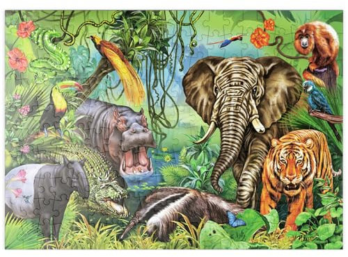 MyPuzzle Animaux De La Forêt Tropicale - Premium 200 Pièces Puzzle - Collection spéciale MyPuzzle de Puzzle Galaxy