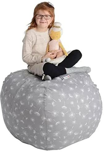 ZHDECOR Ultraweicher Sitzsack-Stuhlbezug Sofa Lazy Sack (ohne Füllstoff) - Stofftier-Aufbewahrungs-Sitzsack-Organizer Sitzsack-Stuhl - Taschenüberzug aus Baumwollsegeltuch für Jungen und Mädchen,B-S
