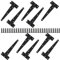 STARVAST 10 Stückt Robuste T-Scharniere, 6 Zoll/15 CM Schwarze Metall-T-Scharniere für Holztür, Scharnier für Schuppentür, Gartenzaun - Mit 70 Schrauben
