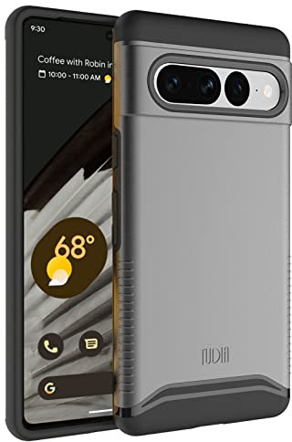 TUDIA DualShield Designed for Google Pixel 7 Pro Case, [Merge] Shockproof Dual Layer Military Grade Slim Heavy Duty Raised Edge Protection for Pixel 7 Pro Phone Case Cover (Metallic Slate)