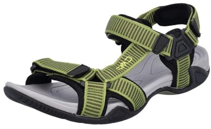 CMP Herren Hamal Hiking Sportliche Sandale, Grün-Dunkelrot (Militare-Moss), 45 EU