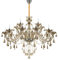 Ridgeyard Barock-Kronleuchter, modern, Kristall, K9, Deckenleuchte, für Wohnzimmer, Schlafzimmer, Flur, Eingang, 15 Leuchten, Farbe Cognac