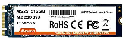 MMOMENT 512GB M.2 2280 SSD SATA III 6Gb/s (Read up to 500MB/s)