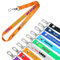 Schlüsselbänder mit Ausweishalter, personalisierbar, mit Foto, Name, Logo, Text für Schule oder Büro (Orange)